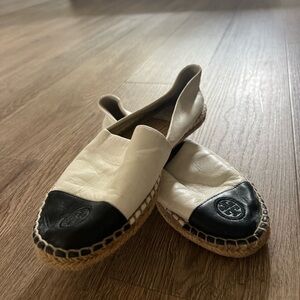 Women’s Tory Burch Black and White Espadrilles size 8